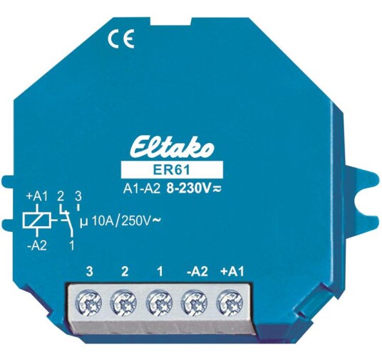 Eltako 61001601 Arbeidsstrømrelé 1 sluttende 8 230V AC/DC 10 A Elfordeling & strømforsyning