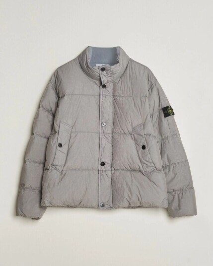 Stone Island Crinkle Reps Padded Down Jacket Grey