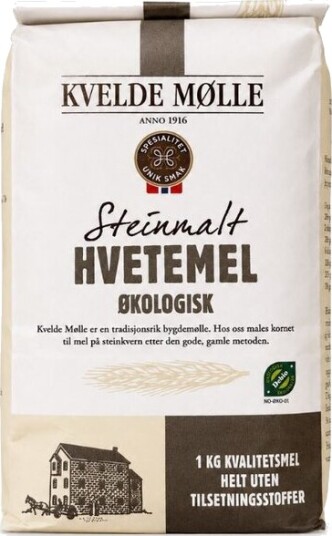 Kvelde økologisk siktet hvetemel 1 kg Kvelde økologisk siktet hvetemel 1 kg