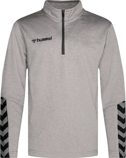 Hummel Treningsskjorte Authentic 1/2 Zip   Grå/Svart Barn størrelse 116 cm