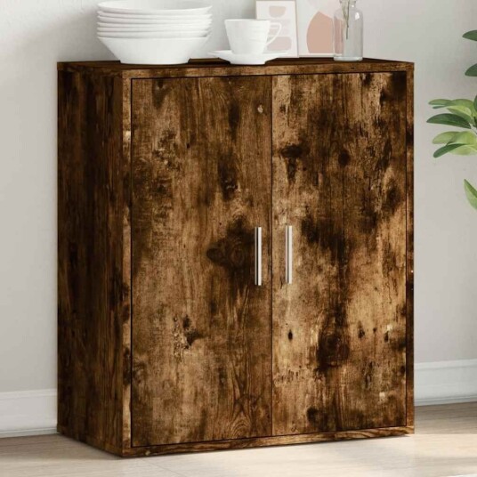 Skjenk røkt eik 79x38x80 cm konstruert tre Skjenk røkt eik 79x38x80 cm konstruert tre
