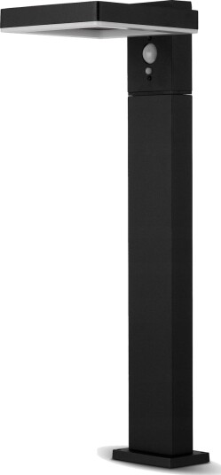 Rev Led Solcellegulvlampe Firkantet Sort