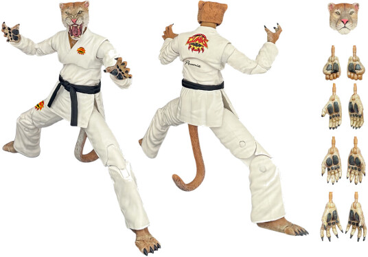 Jiu Jitsu Combat Creatures  Pounce The Puma Action Figure  White Gi Convention Exclusive