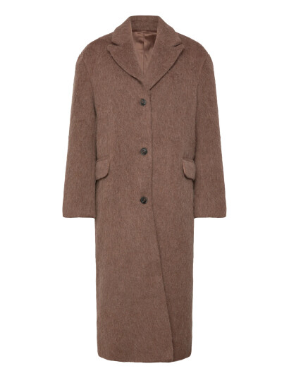 Weekday Oversized Wool Blend Coat Brown M
