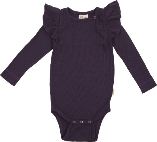 Petit Piao Body L/S Modal Frill Mysterioso (74 / 9 mnd)