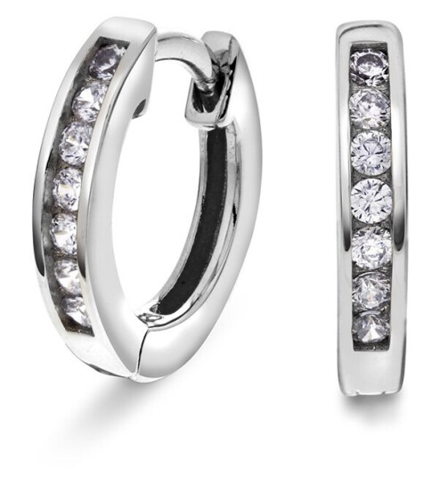 Pan Jewelry, Øreringer i 925 sølv med zirkonia