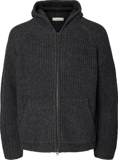 Annarr Anrfred Ls Knit Wool Hoodie CHARCOAL GRAY M Annarr Anrfred Ls Knit Wool Hoodie CHARCOAL GRAY M