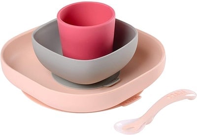 Béaba Silicone Meal Set 4 Pcs Pink