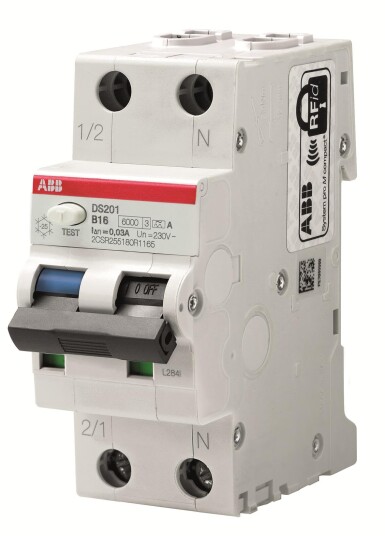ABB 2CSR255180R3164 Jordfeilautomat 6 kA C karakteristikk type A DS201 C16 A300 Stikkontakter & kabler