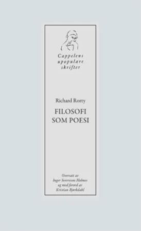 Filosofi Som Poesi Av Richard Rorty