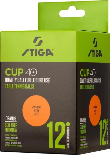 Bordtennisball Stiga Cup 40+ ABS 12 stk. oransje