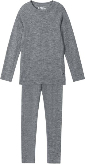 Reima Kids' Thermal Set Kinsei 130, Melange Grey