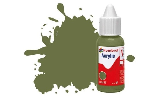 Humbrol Akryl No 80 Grass Green - Matt 14ml Dropper Bottle