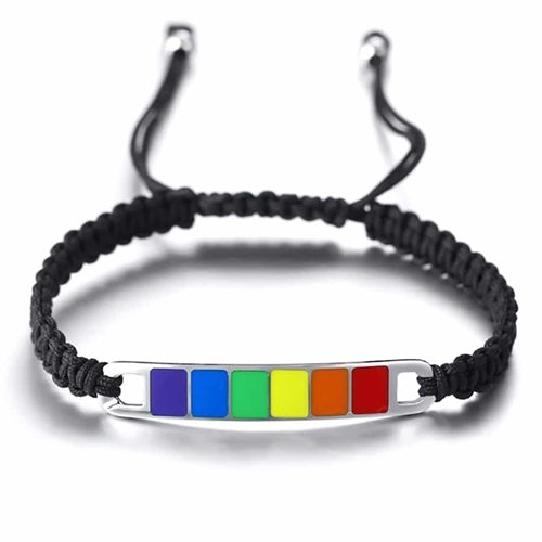 Brace flettet armbånd LGBT + Brace flettet armbånd LGBT +