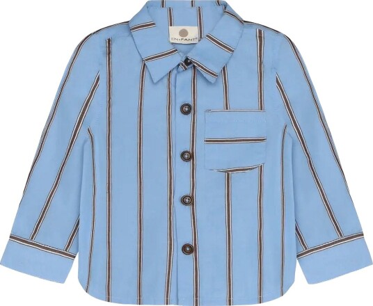En Fant Shirt Ls Stripe BEL AIR BLUE 86