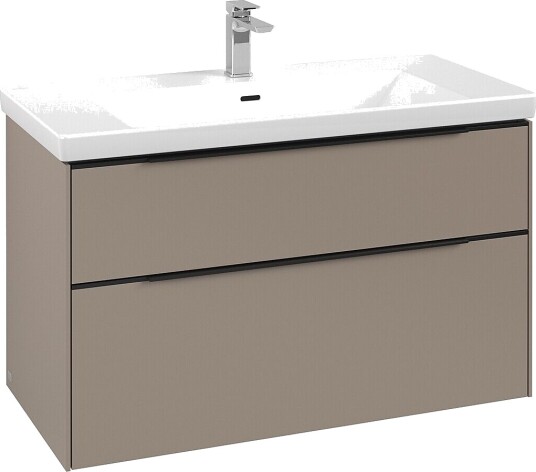 Villeroy & Boch Subway 3.0 Servantskap m/2 skuffer 973x576x478 mm Taupe Matt