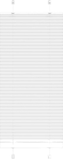  plisségardin Hvit 60x100 cm Stoff Bredde 59,4 Polyester