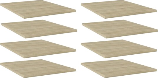 vidaXL Hylleplater 8 stk sonoma eik 40x50x1,5 cm sponplate