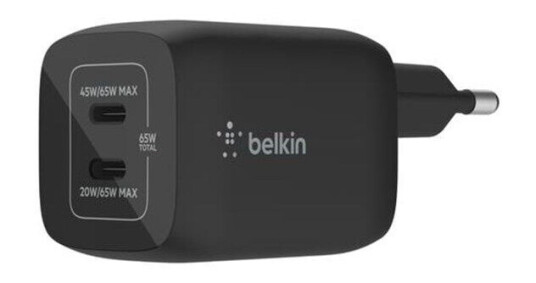 Belkin BOOST CHARGE PRO power adapter - PPS technology - 24 pin USB-C - 65 Watt Belkin BOOST CHARGE PRO power adapter - PPS technology - 24 pin USB-C - 65 Watt