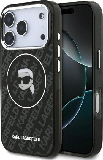 Karl Lagerfeld IML Karl Head-logo MagSafe-etui til iPhone 17 Pro Max Svart