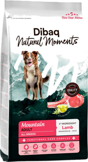 DIBAQ Natural Moments Hundemat 2kg - Tørrfôr for aktive hunder