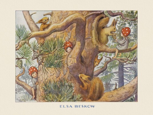 Plakat   Elsa Beskow Illustrasjon