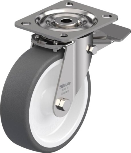 Blickle 853708 Lx-Poth 125G-St Styrehjul Med Brems, Hjuldiameter 125 Mm, Bæreevne (Maks.) 250 Kg, 1 Stk