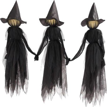 Halloween Lysende Heksefigurer som Holder Hender 3 stk