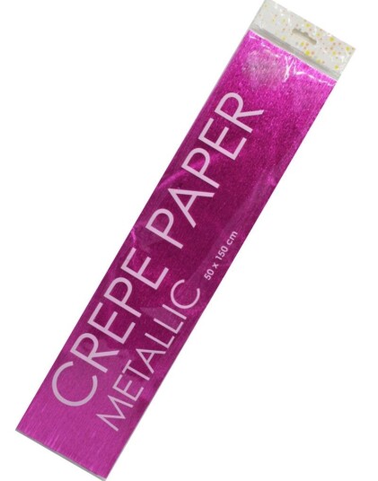 Metallisk Rosa Kreppapir 50x250 cm Metallisk Rosa Kreppapir 50x250 cm