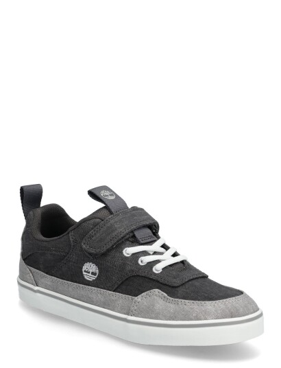 Timberland Stone Jump Low Hook & Loop Sneaker Dark Grey Canvas Grey 36