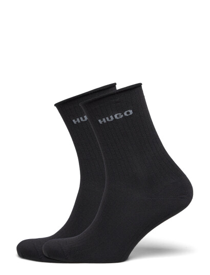 HUGO 2P Qs Fine Rib Cc W - Black - 35-38