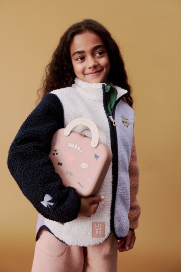 Liewood Fleecejakke Nolan Humør Multi Mix Liewood 4 år 104 Fleecejakke Beige Lilla Rosa