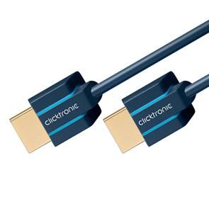 Clicktronic Ultraslim 1m HDMI-kabel 4K 60Hz med Ethernet Blå