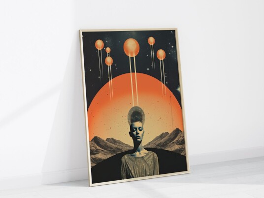 Plakat Surrealistisk Kosmisk Kunst