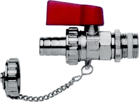 Invena Kuleventil Tappeventil Gz 1/2" Med Slangeende Og Plugg Zw 62 015