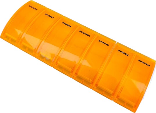 Pilleboks 7 dagers pilleboks ORANSJE
