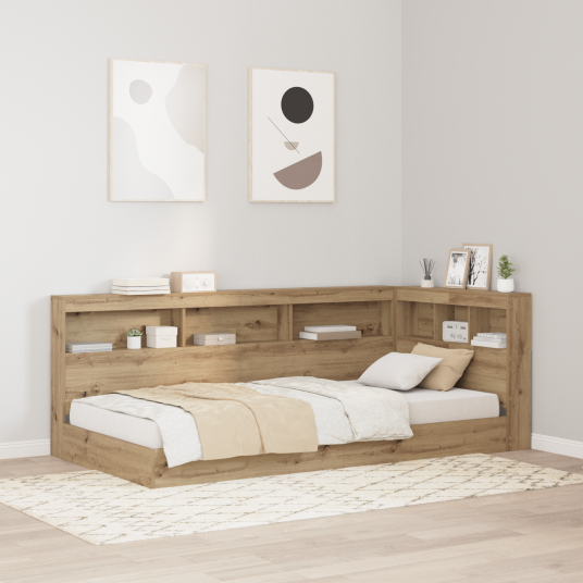 Lagringshodegavl med hylle artisan eik 80 cm Konstruert tre