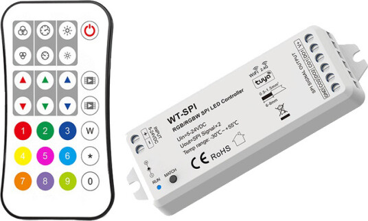 RGBIC kontroller med fjernkontroll   Tuya Smart Life RF