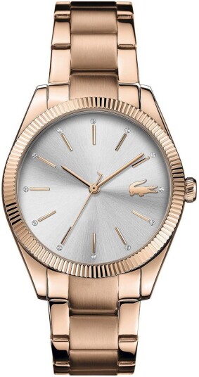 Lacoste Dameklokke 2001160 Sølvfarget/Rose gulltonet stål Ø36 mm Lacoste Dameklokke 2001160 Sølvfarget/Rose gulltonet stål Ø36 mm