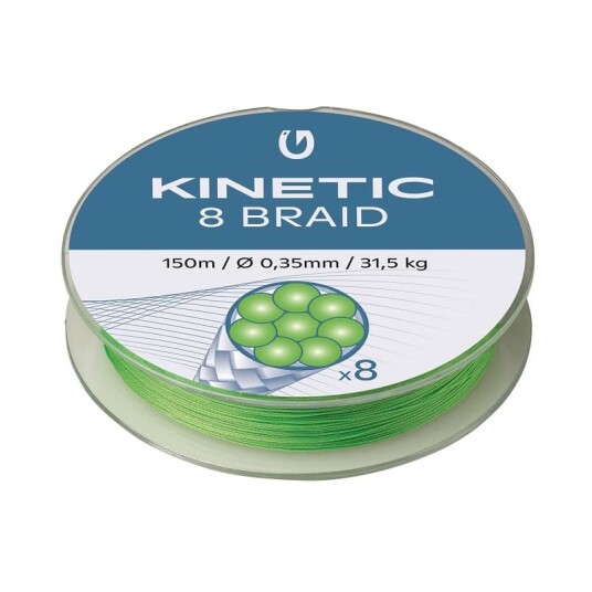 Kinetic 8 Braid 150m 0,30mm/23,8kg Fluo Green Kinetic 8 Braid 150m 0,30mm/23,8kg Fluo Green