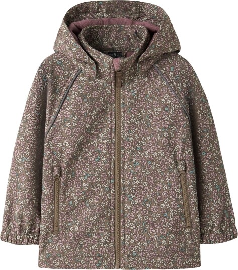Name It Softshell Jakke m. Fleece NmfAlfa Brown Linse/Flower Name It 1½ år (86) Softshell Brun Lilla Rosa