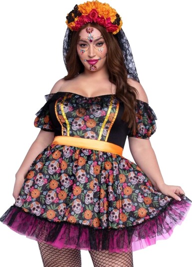 Boland Traciks Marigold Catrina Kostume Plus LA87153X1X Boland Traciks Marigold Catrina Kostume Plus LA87153X1X
