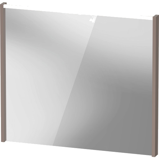 Duravit D Code speil med lys øverst 800 x 700 mm basalt matt