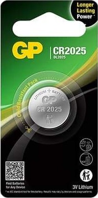 GP Lithium Coin Cell CR2025 1-pk