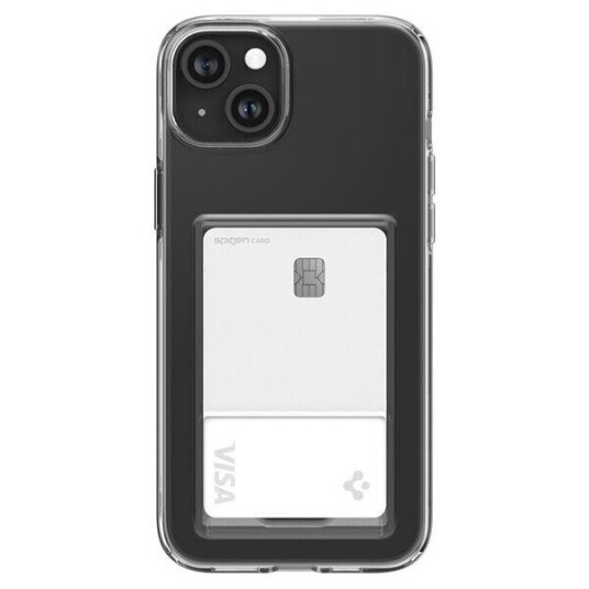 Spigen Crystal Slot Mobildeksel for iPhone 15 Plus - Transparent PU Etui