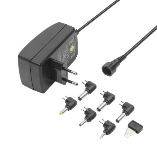 Luxorparts Justerbar strømadapter 9–24 V (DC) 24 W