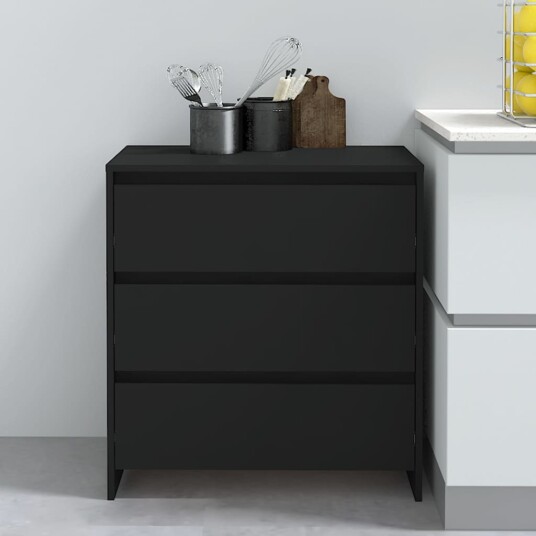 vidaXL Skjenk svart 70x41x75 cm sponplate vidaXL Skjenk svart 70x41x75 cm sponplate