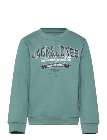 Jack & Jones Jjelogo Sweat Crew Neck 2Col Ss26 Sn Mni Green 116