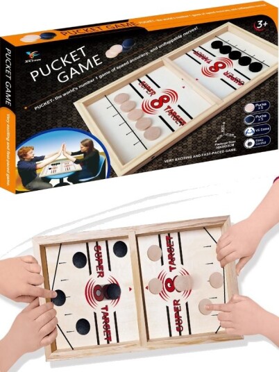 Pucket Game Hockeyspill For To Hurtig Bordspill Med Puck-Er 55cm