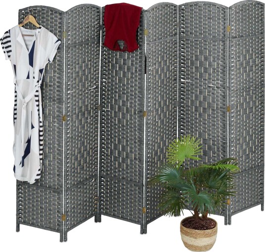 6 panelers foldbar skjerm – elegant romdeler 6 panelers foldbar skjerm – elegant romdeler